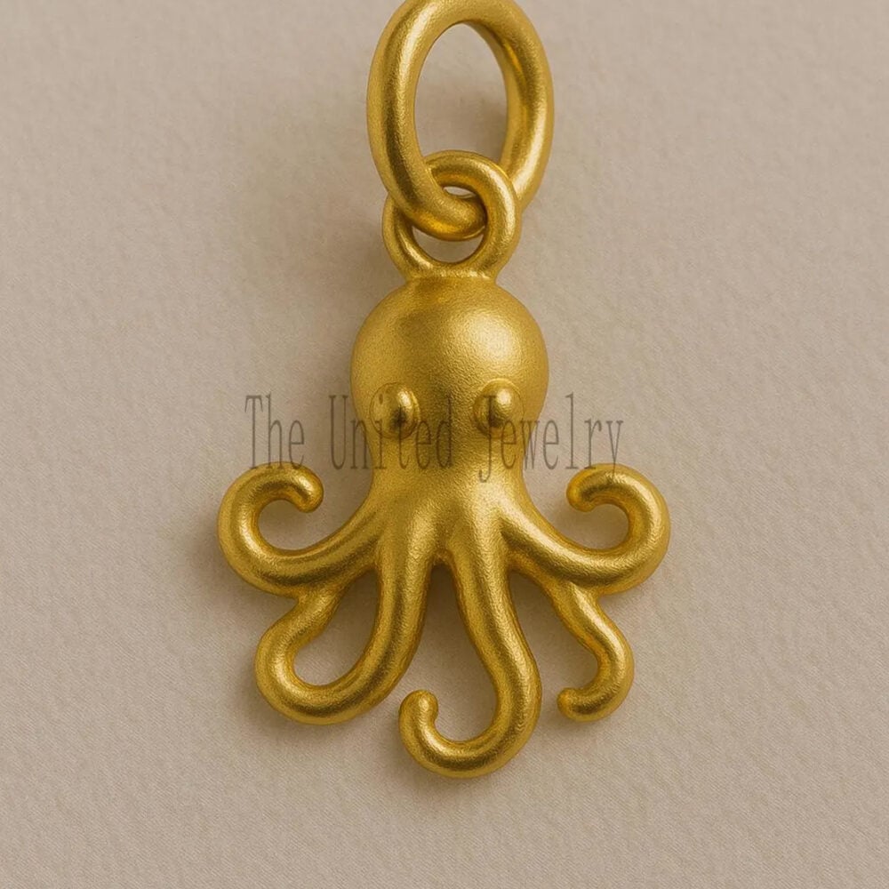 Handmade Sterling Silver Octopus Pendant - Nautical Jewelry