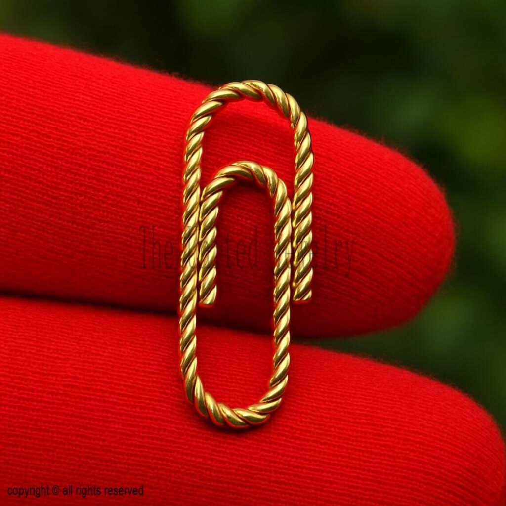 Handmade 925 Sterling Silver Durable Twisted Wire Paper Clip Enhancer Jewelry