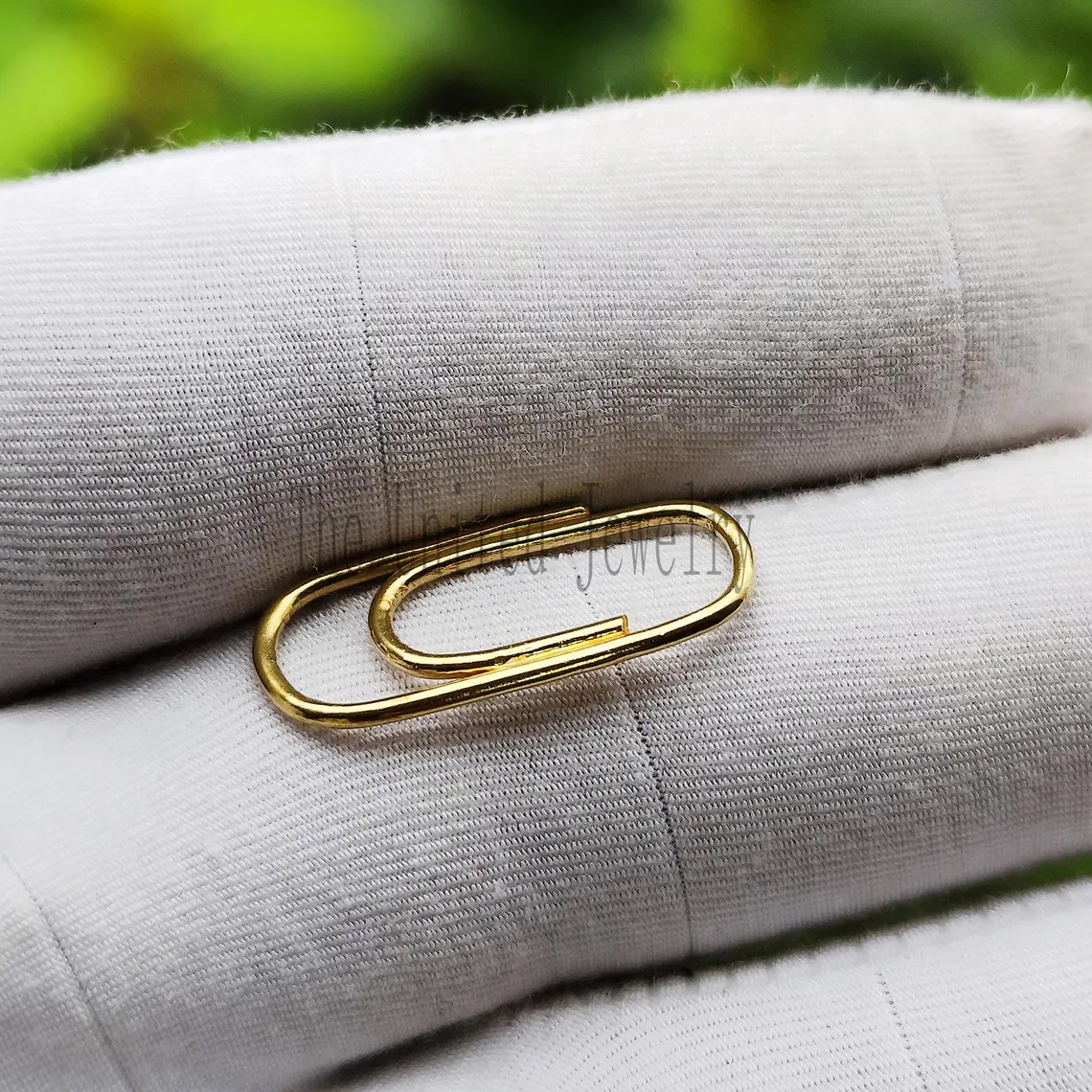 Handmade 14k Gold Durable Paper Clip Enhancer Jewelry