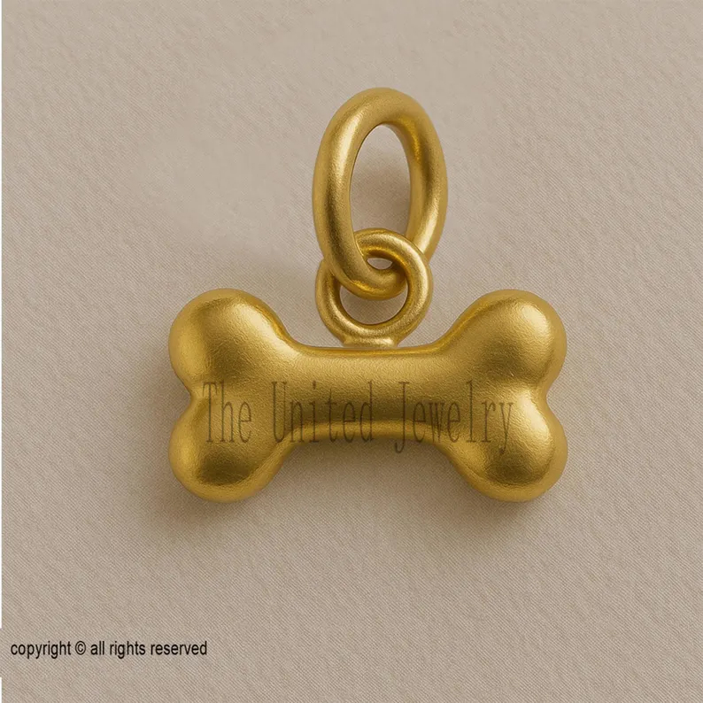 Sterling Silver Dog Bone Charm | Minimalist Puppy Pendant