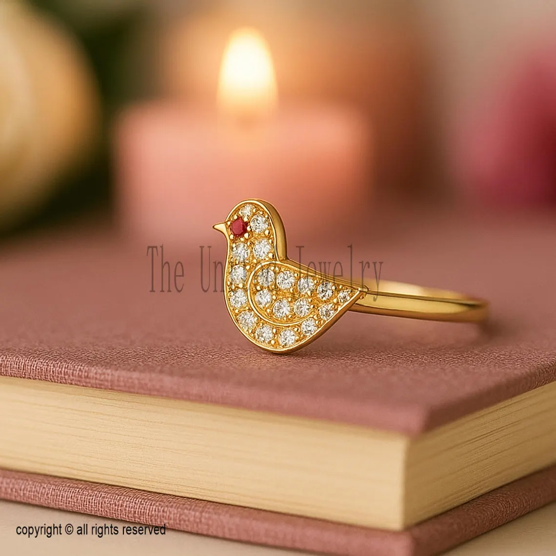 CZ Bird Ring | 925 Sterling Silver, Adjustable Animal Ring