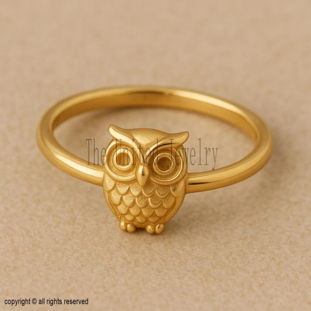 Sterling Silver Owl Ring | Dainty Bird Jewelry | Nature-Inspired Adjustable Band | Gift for Owl Lovers