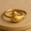 Sterling Silver Duck Ring: Adjustable Animal Lover Jewelry