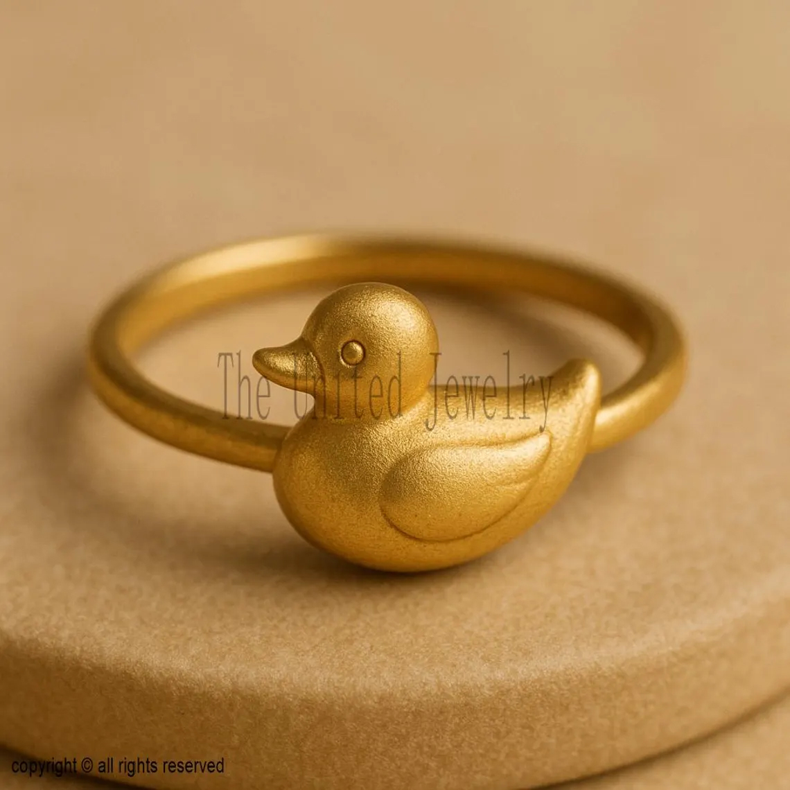 Sterling Silver Duck Ring: Adjustable Animal Lover Jewelry