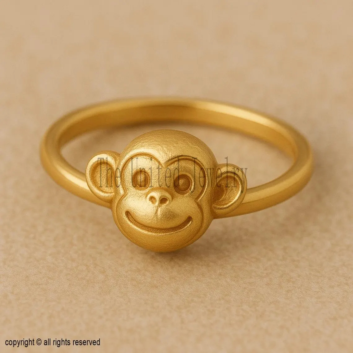 Sterling Silver Monkey Ring: Adjustable Animal Lover Jewelry