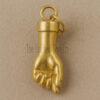 Hand Figa Pendant – 925 Sterling Silver, Gold Plated Good Luck Charm, Protective Talisman Jewelry