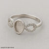 Sterling Silver Infinity Ring Base: Pave CZ Bezel Setting