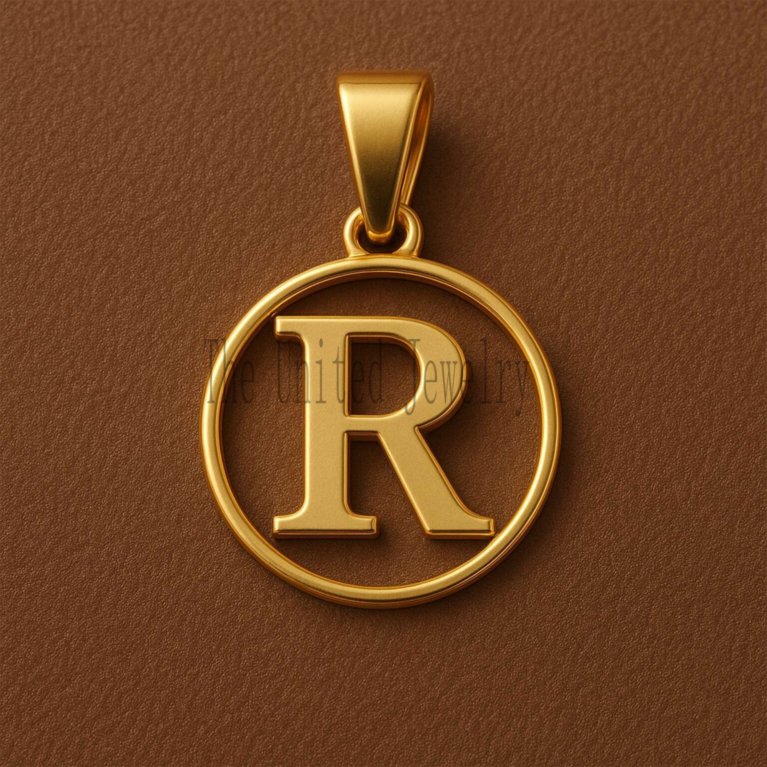 18K Gold Plated Initial "R" Pendant Necklace: Monogram Jewelry