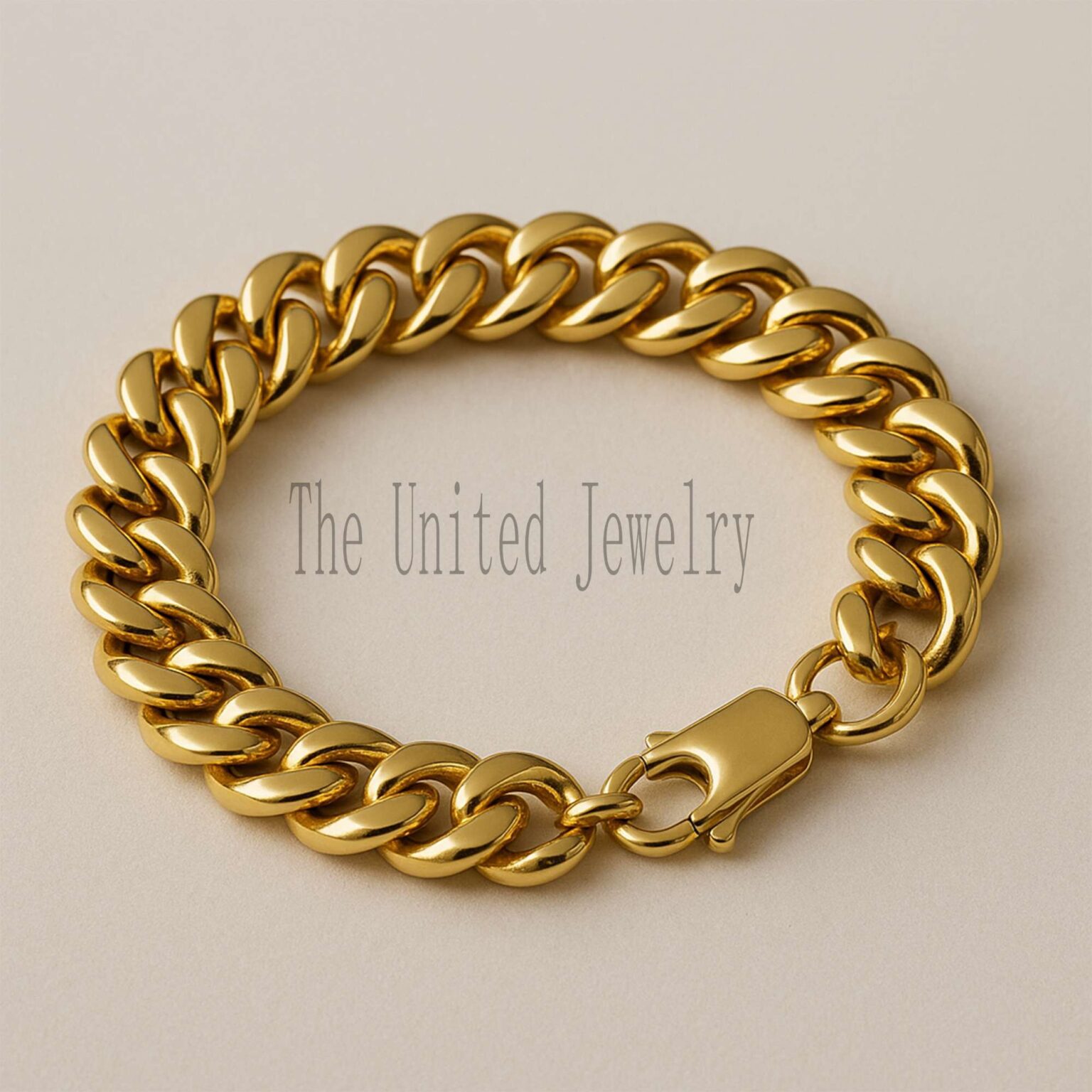 18K Gold Plated Sterling Silver Cuban Link Bracelet