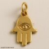 Sterling Silver Hamsa Hand Pendant with Eye | Protection Jewelry | Minimalist Spiritual Charm for Necklace