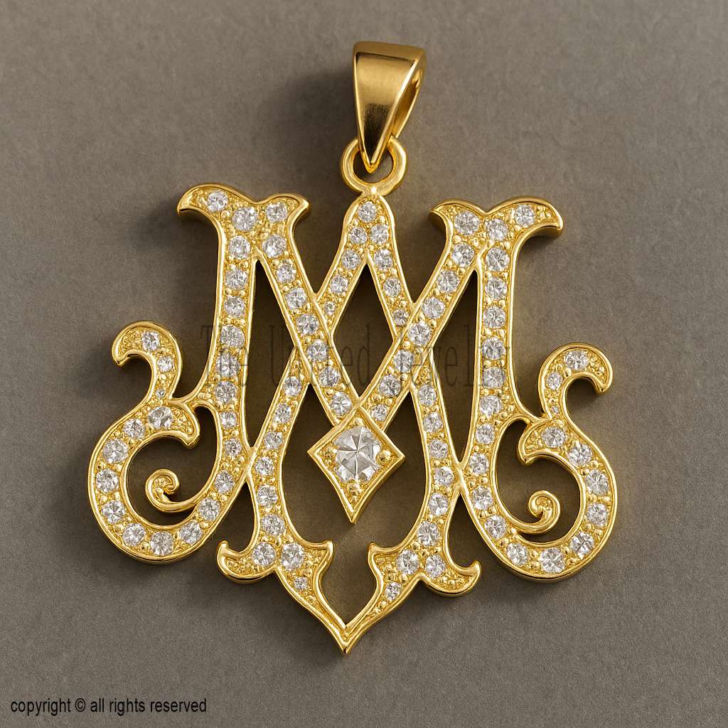 925 Sterling Silver Moissanite Initial Pendant Necklace - Personalized Alphabet Charm