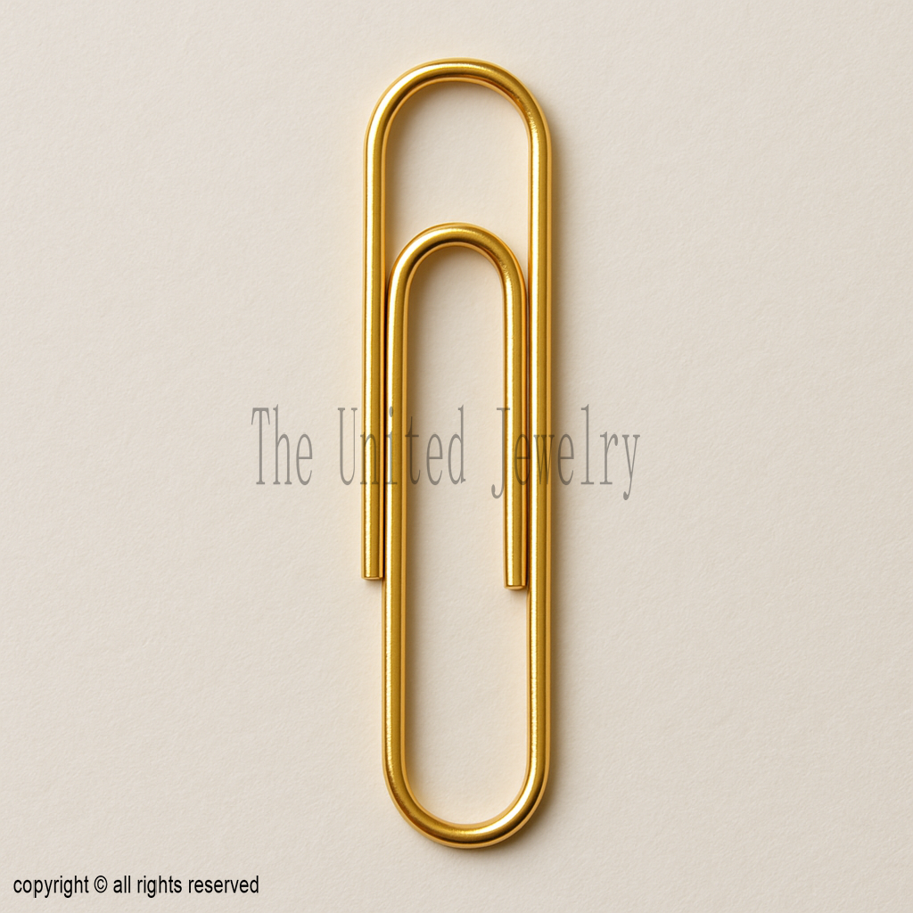 Minimalist Paper Clip Pendant Necklace – 925 Sterling Silver, Modern Geometric Jewelry, Unisex Gift