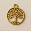 Gold Plated Sterling Silver Tree of Life Pendant Necklace
