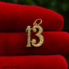 Natural Diamond Handmade 925 Sterling Silver "13" initial Charm Pendant Neckalce