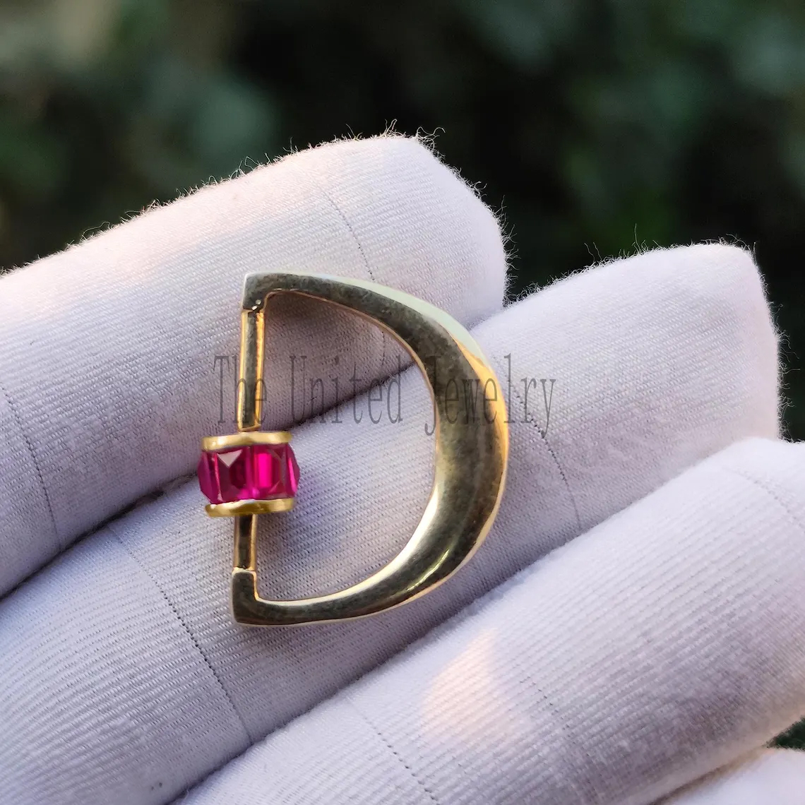 D Letter Alphabet Baguette Carabiner Clasp Lock Jewelry Findings 925 Sterling Silver