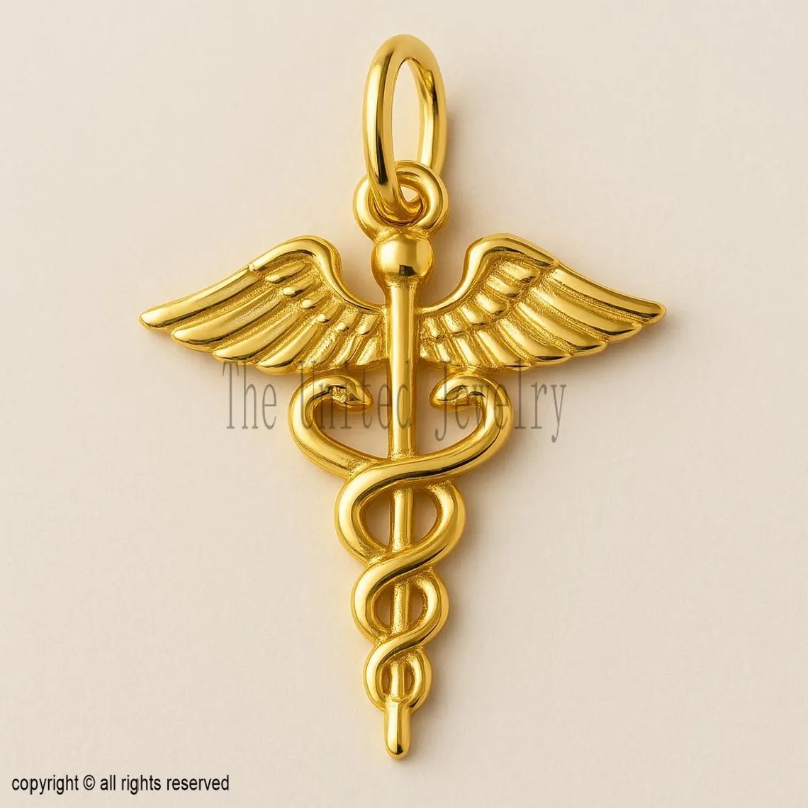 925 Sterling Silver Caduceus Pendant, Medical Symbol Charm Necklace, Doctor Nurse Gift, EMT Jewelry