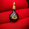 Enamel Evil Eye Heart Bell Charm Pendant: 925 Sterling Silver