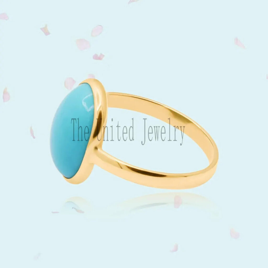 Handmade Turquoise Ring 925 Sterling Silver Jewelry