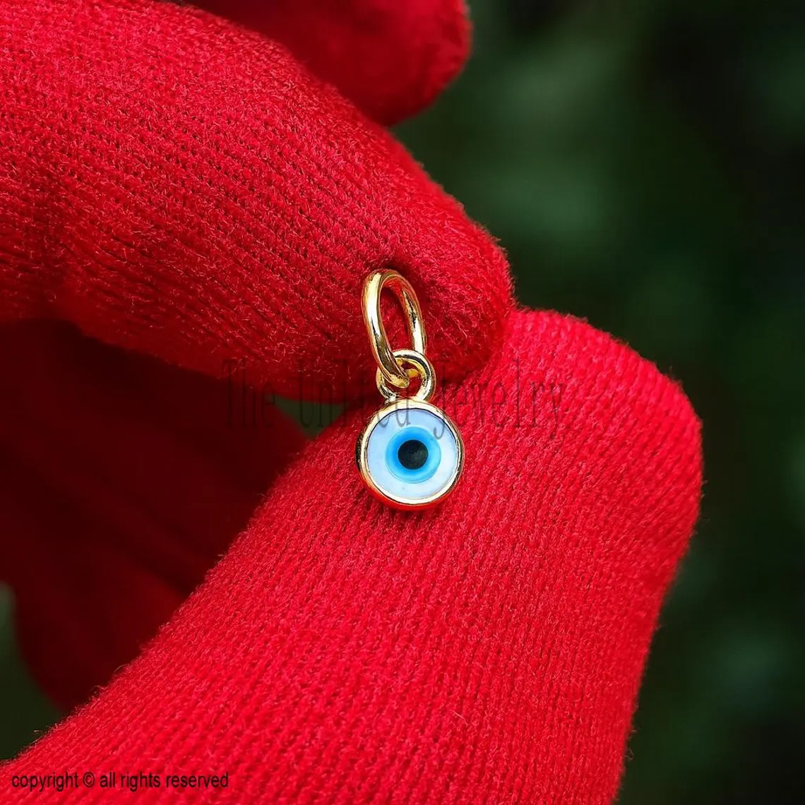 Evil Eye 925 Sterling Silver Handmade Minimalist Charm Pendant Jewelry