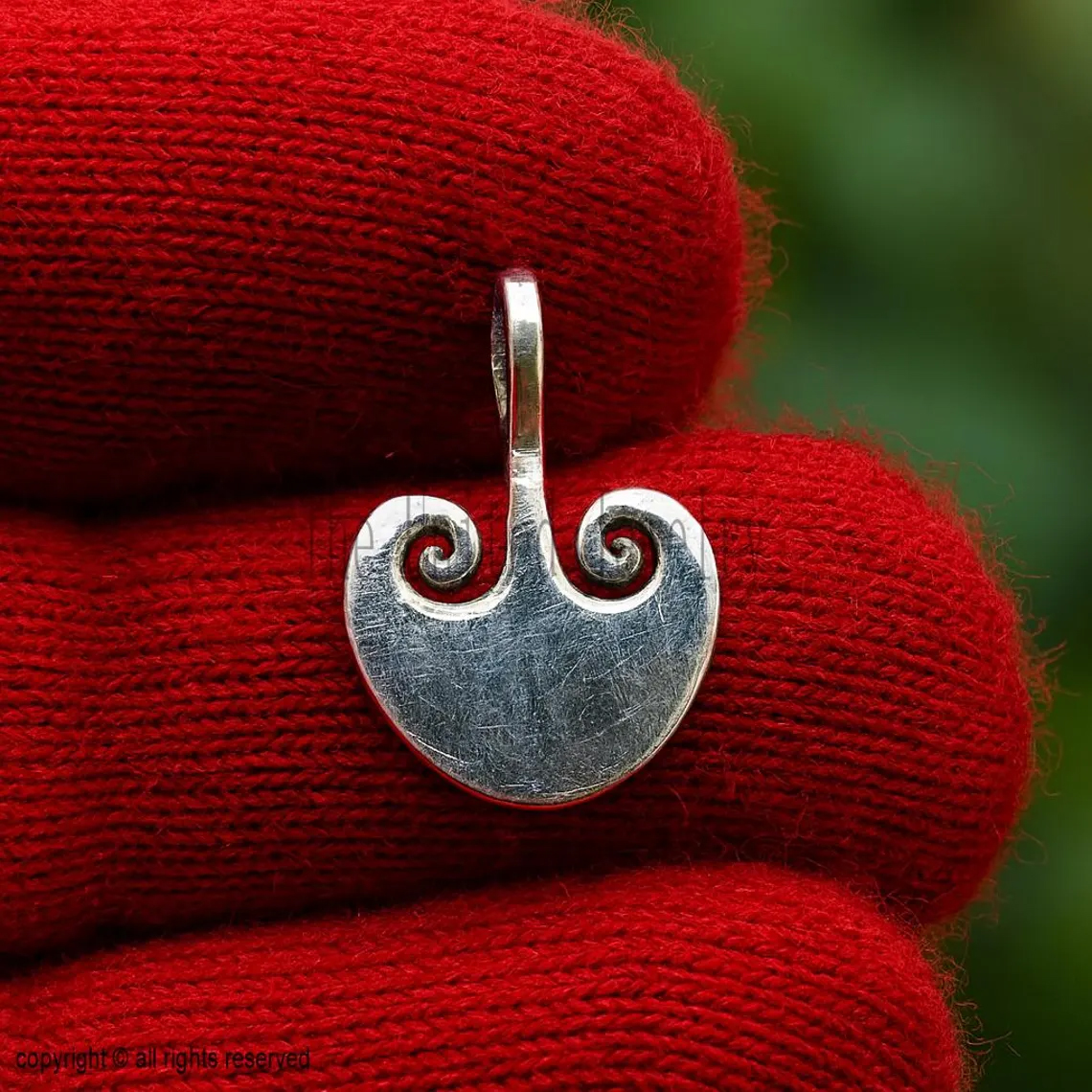Vintage Sterling Silver Sign Charm Pendant (15mm)