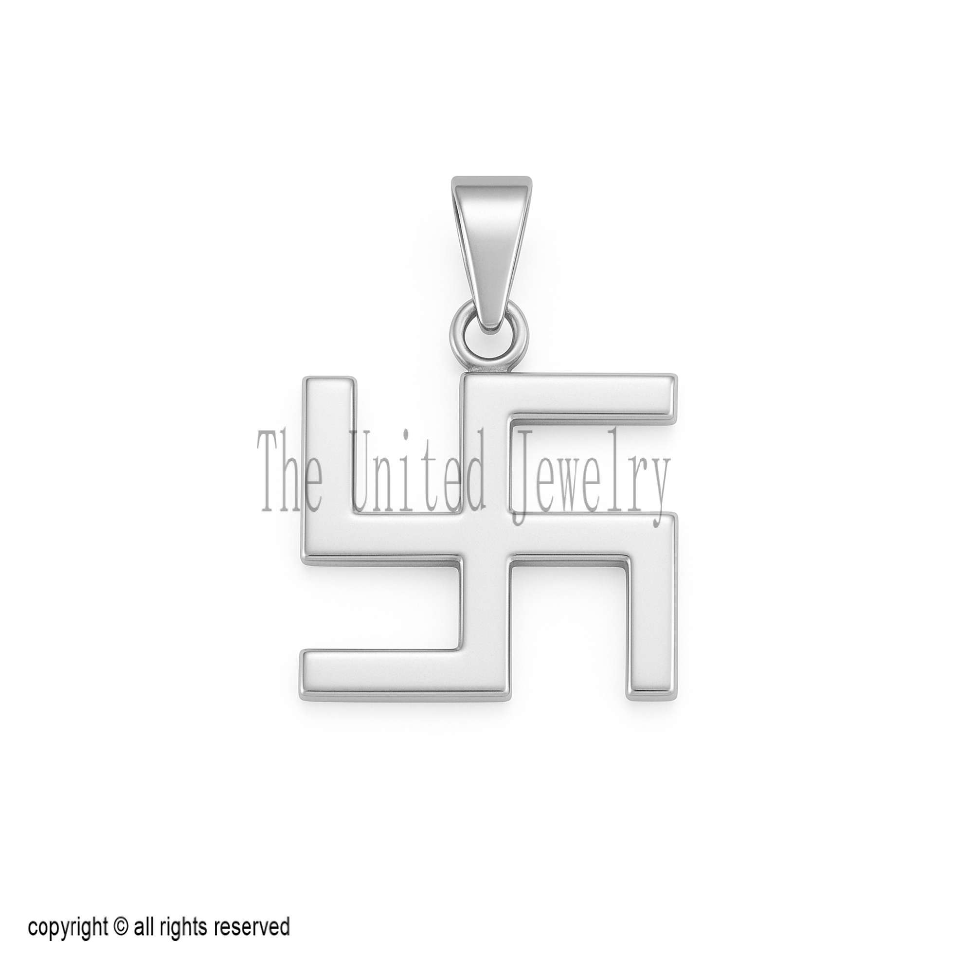 925 Sterling Silver Swastik Pendant Necklace, Hindu Swastika Symbol Charm, Spiritual Religious Jewelry Gift