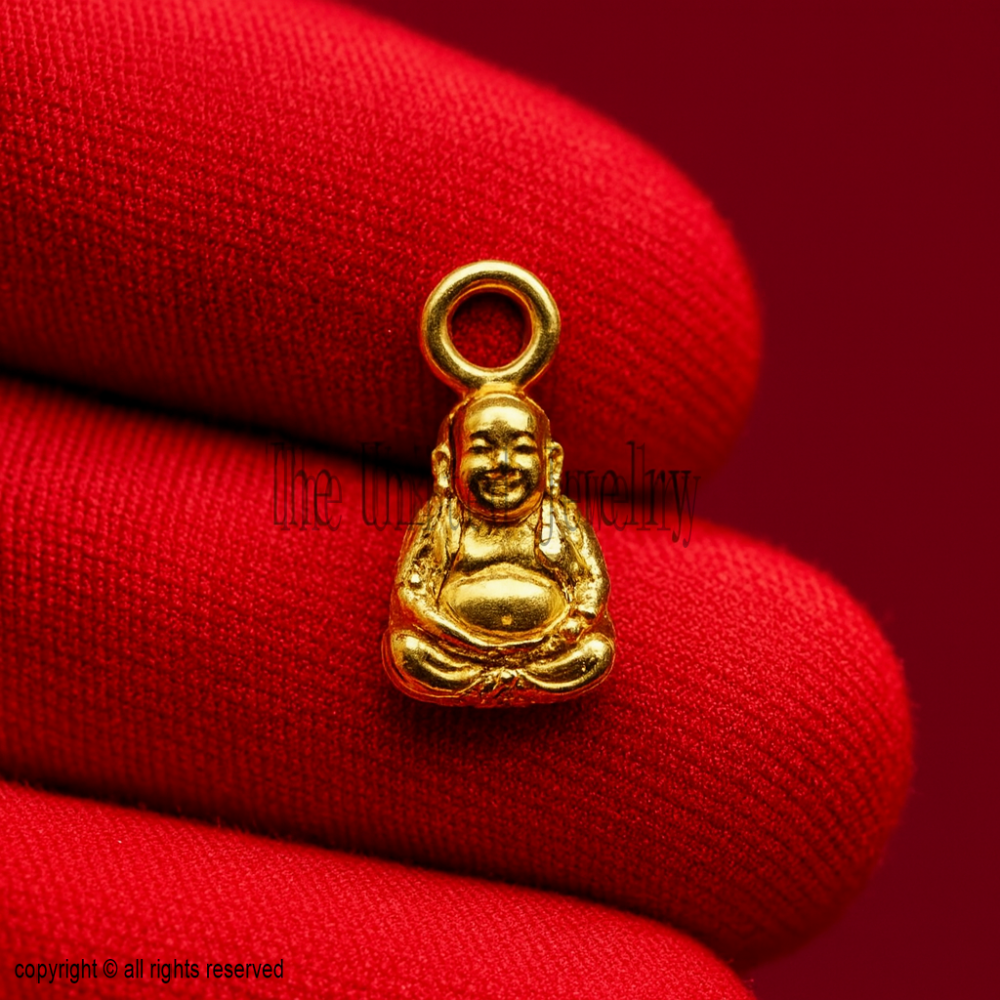 Handmade 925 Sterling Silver Designer Laughing Buddha Charm Pendant Necklace Jewelry