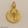 Scorpio Zodiac Pendant – 925 Sterling Silver Gold Plated Astrology Jewelry Charm, Horoscope Necklace