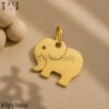 Gold Plated Elephant Pendant | Minimalist Good Luck Charm