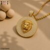 Iced Out CZ Sterling Silver Lion Head Medallion - Hip Hop Pendant
