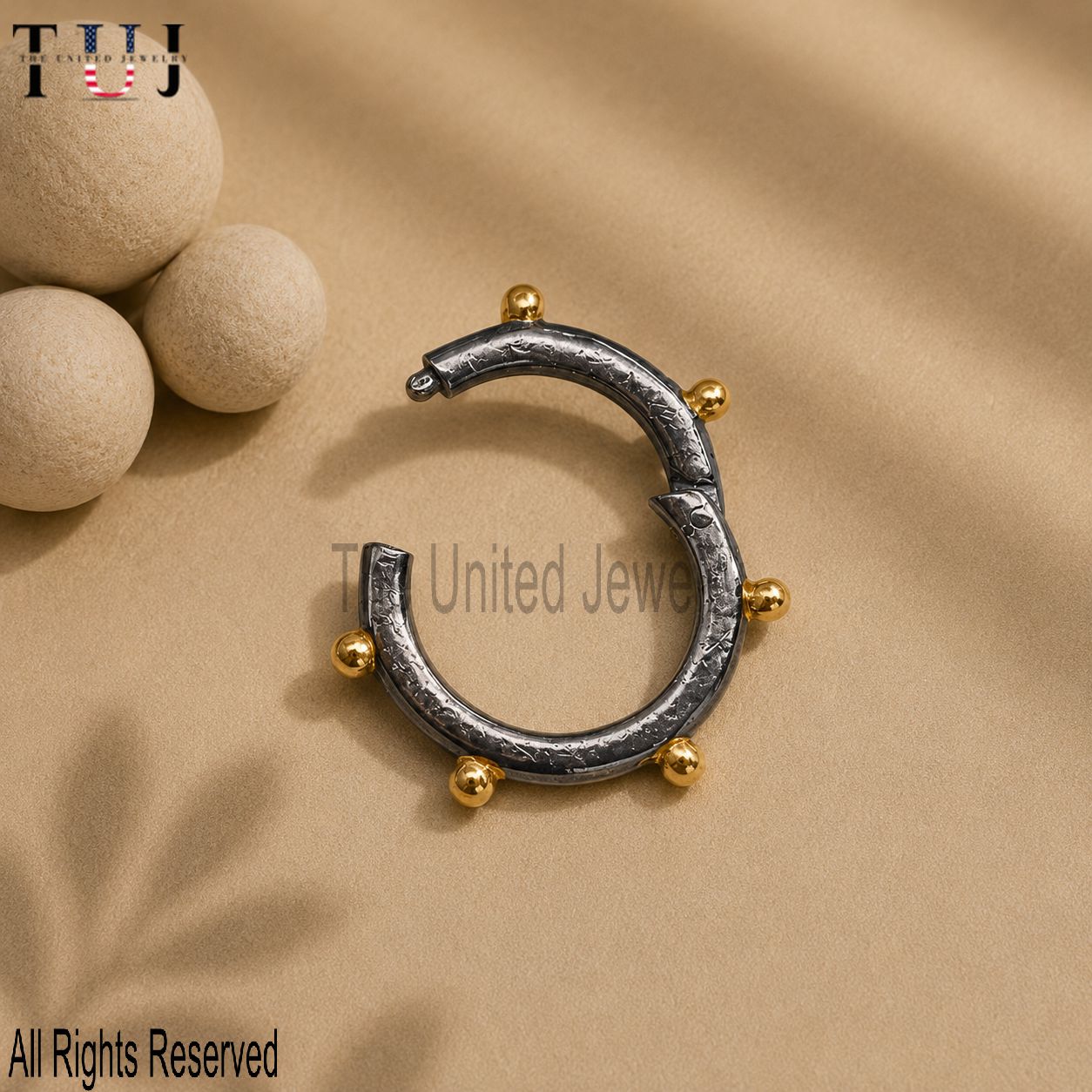 Handmade Round Clasp Lock Jewelry In 925 Sterling Silver