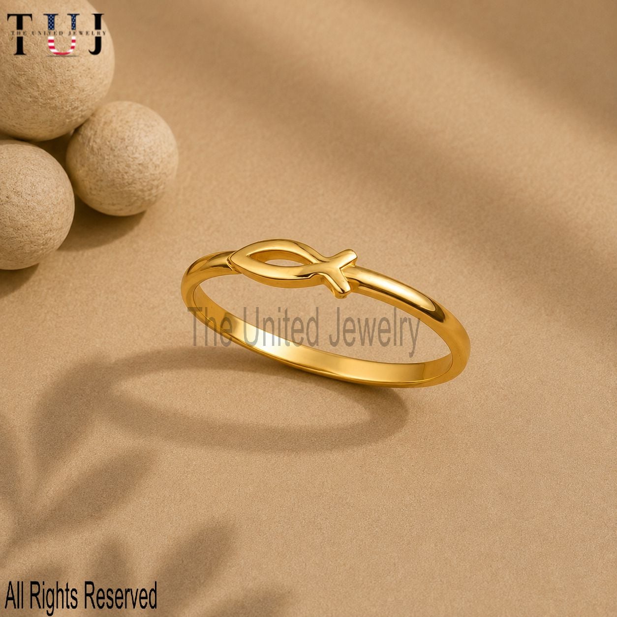 Handmade Fish Ring 925 Sterling Silver Jewelry