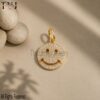 925 Sterling Silver Face Charm Diamond Pendant Jewelry