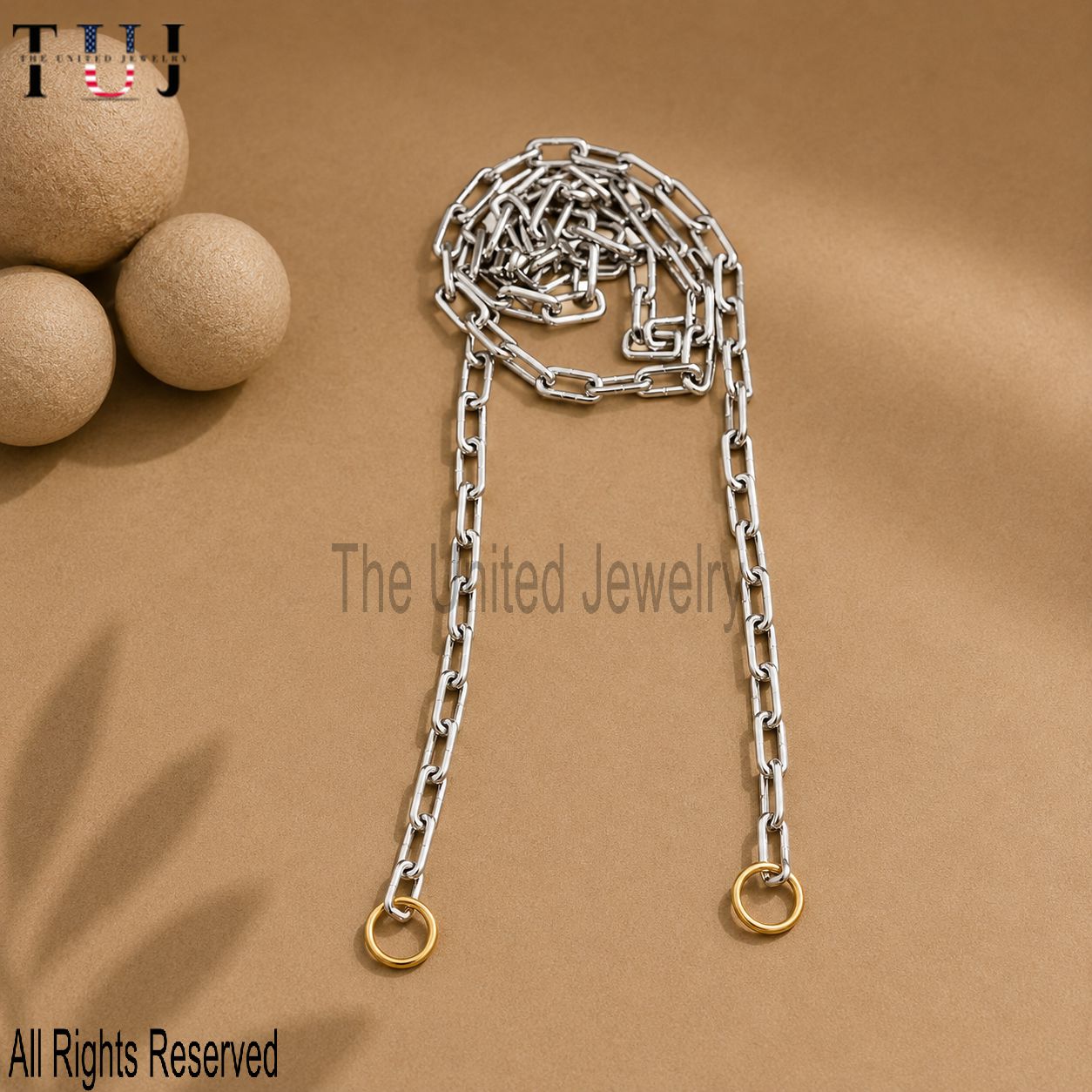 Two Tone Handmade Sterling Silver Box Chain Jewelry