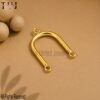 U shaped Geometric Versatile Hanging Horseshoe Charm Holder Lock 925 Sterling Silver