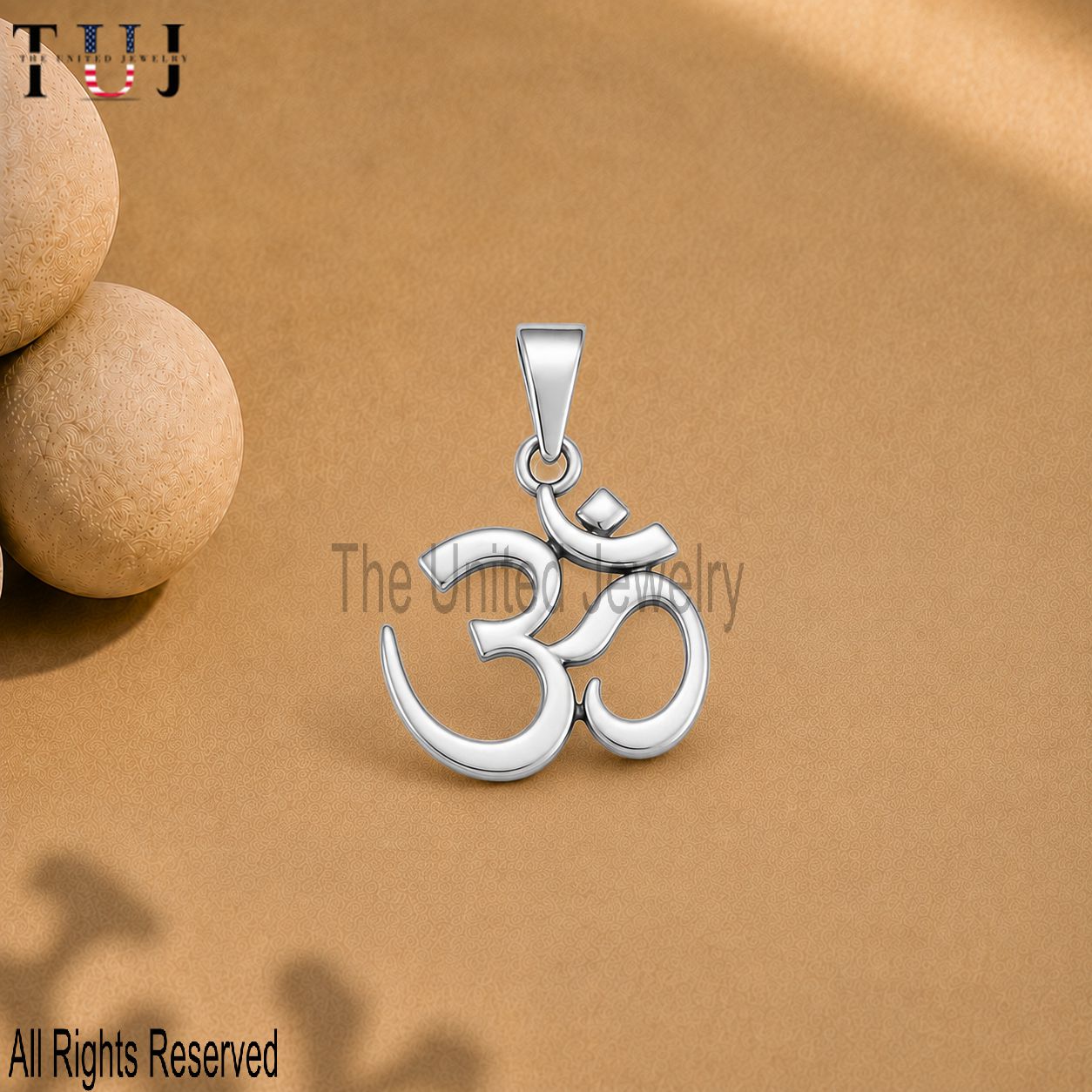 925 Sterling Silver Om Pendant | Aum Symbol Necklace | Hindu Spiritual Jewelry | Yoga Meditation Pendant