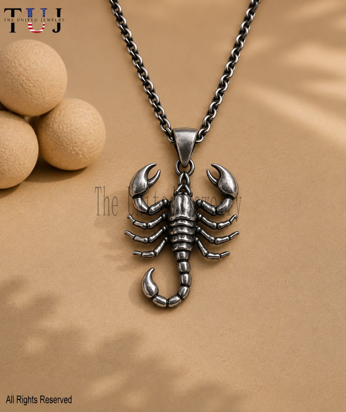 Handmade 925 Sterling Silver Scorpion Charm Pendant Jewelry