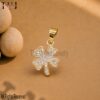 925 Sterling Silver Clover Charm Pendant Jewelry