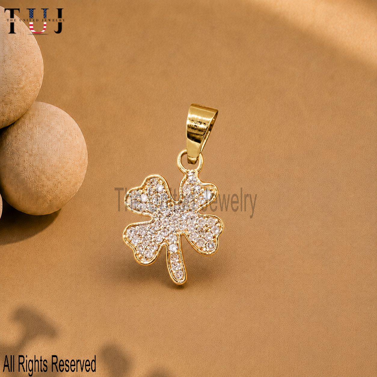 925 Sterling Silver Clover Charm Pendant Jewelry