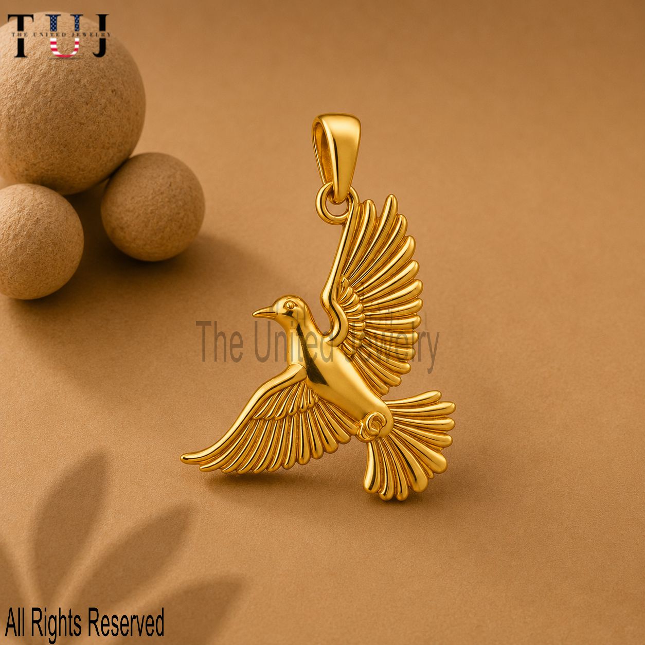 925 Sterling Silver Bird Pendant Necklace, Flying Bird Charm, Minimal Animal Jewelry