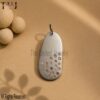 Champagne Diamond Studded Tag Pendant 925 Sterling Silver Pendant Necklace