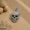 Iced Out CZ Skull Pendant: 925 Sterling Silver Gothic Jewelry
