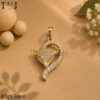 925 Sterling Silver Yellow Gold Plated Eye Fox Diamond Charm Pendant