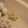 Micro Pave Diamond Cross Mythological Charm Pendant 925 Sterling Silver Jewelry