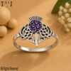 Amethyst Handmade Filigree Ring 925 Sterling Silver Jewelry