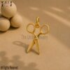 Gold Plated 925 Sterling Silver Scissors Pendant Necklace, Hairdresser Charm, Barber Jewelry, Minimal Gift