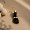 Carved Black Onyx Figa Hand Lucky Charm Pendant 925 Sterling Silver Jewelry
