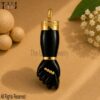 Carved Black Onyx Figa Hand Lucky Charm Pendant 925 Sterling Silver Jewelry