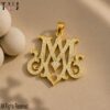 925 Sterling Silver Moissanite Initial Pendant Necklace - Personalized Alphabet Charm