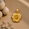 18K Gold Vermeil Citrine Flower Pendant: Sterling Silver Blossom Charm