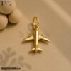 925 Sterling Silver Airplane Pendant | Gold Plated Travel Charm